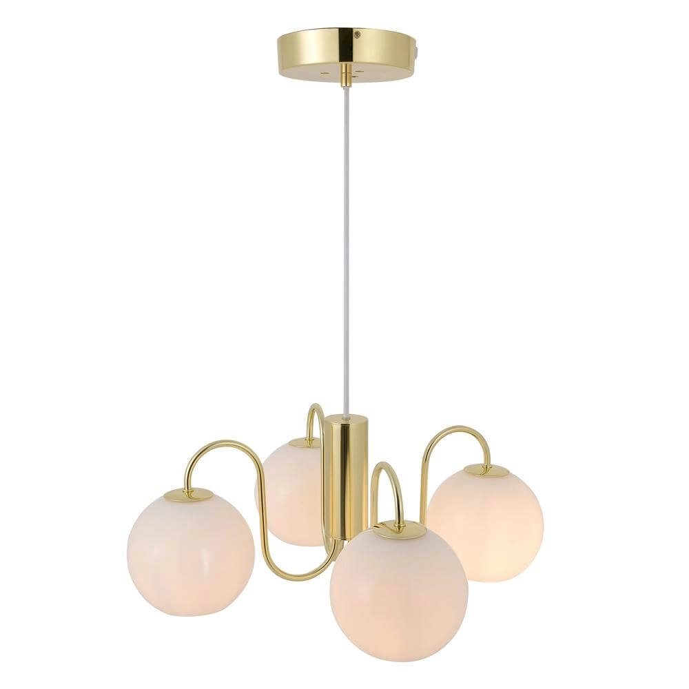 Pendant lamp Franca 4-light brass Nordlux 5704924015892
