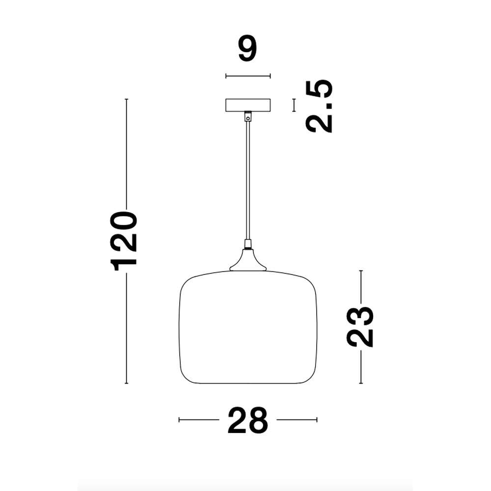 Pendant lamp Savaz chrome glass Ø 28 x 23cm Lyora 5212017421272