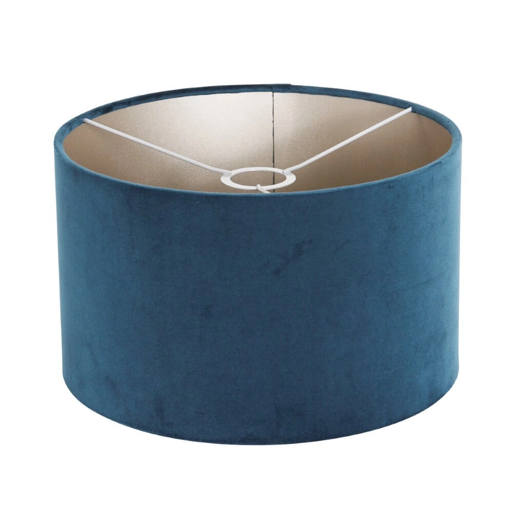 Classic table lamp Lyons C with blue velvet hood Steinhauer 8712746166798