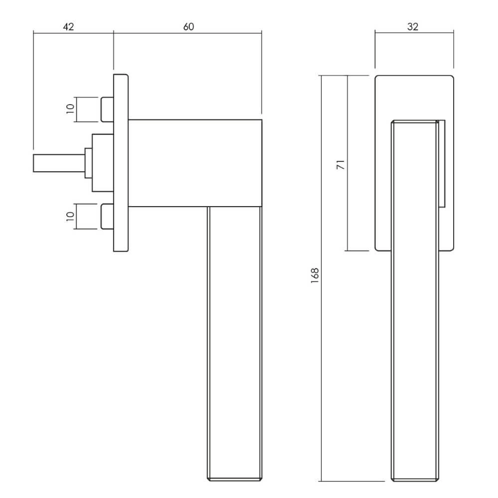 Design window handle Ice Cube chromium Olivari 8714186478943