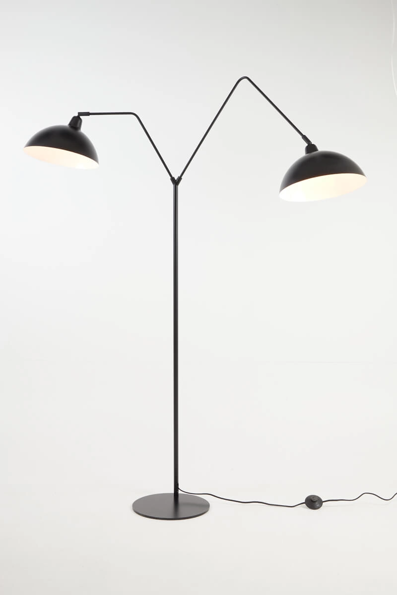 Black floor lamp Orion 2-light Light & Living 8717807305147