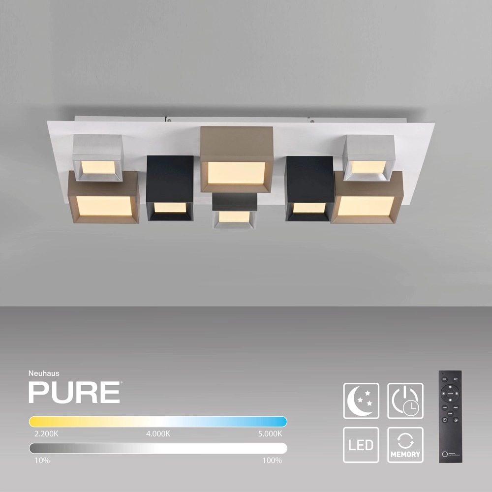 Led ceiling light Pure Manhattan 8-light Paul Neuhaus 4012248396896