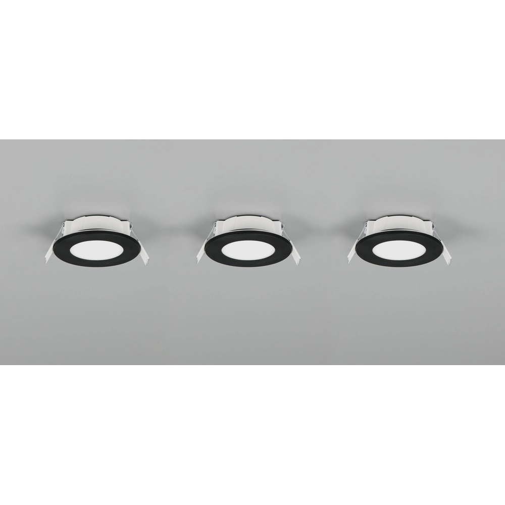Set of 3 recessed spotlights Himal black IP65 Trio 4017807663792