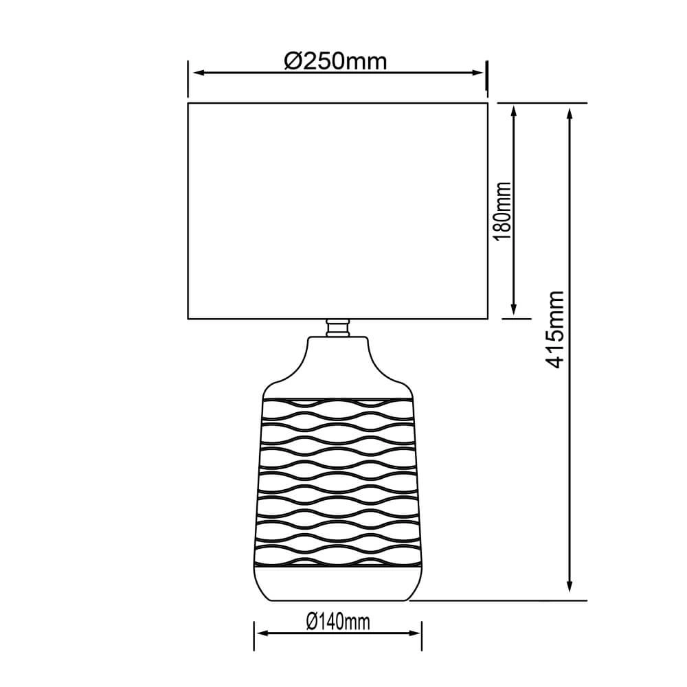 Table lamp Ilysa gray with white Brilliant 4004353412400