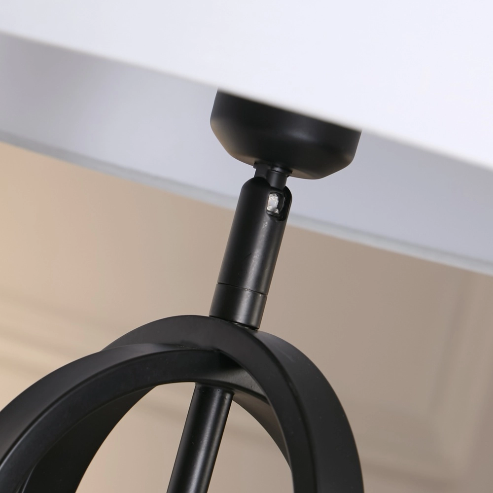 Table lamp Chic black with white hood Searchlight 5053423305035