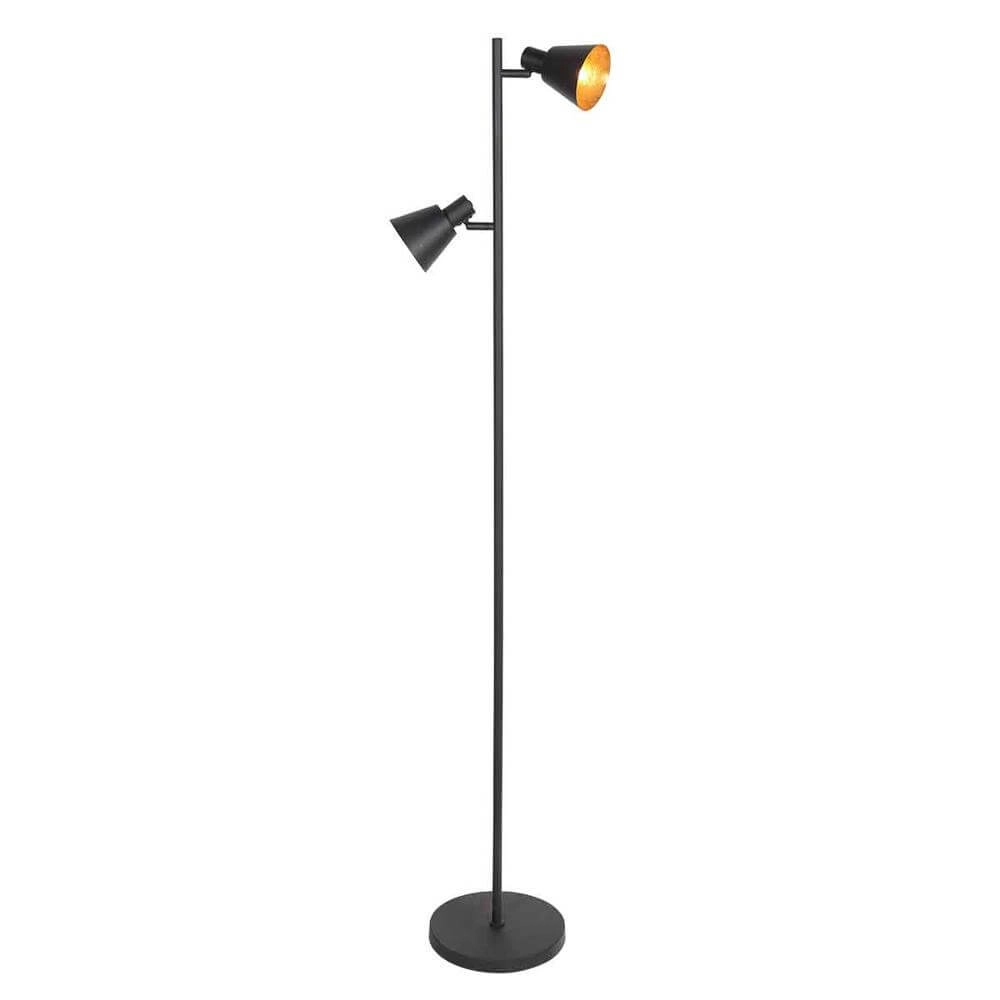 Floor lamp Oeroe black with gold Steinhauer 8712746176360