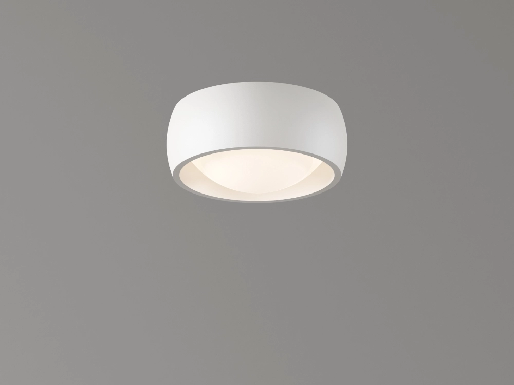 Sleek ceiling lamp Montana Ø15cm - White