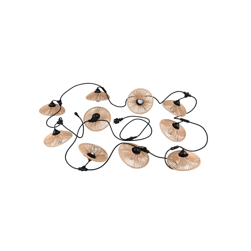 String lights Chain black with brown 600cm Trio 4017807697612