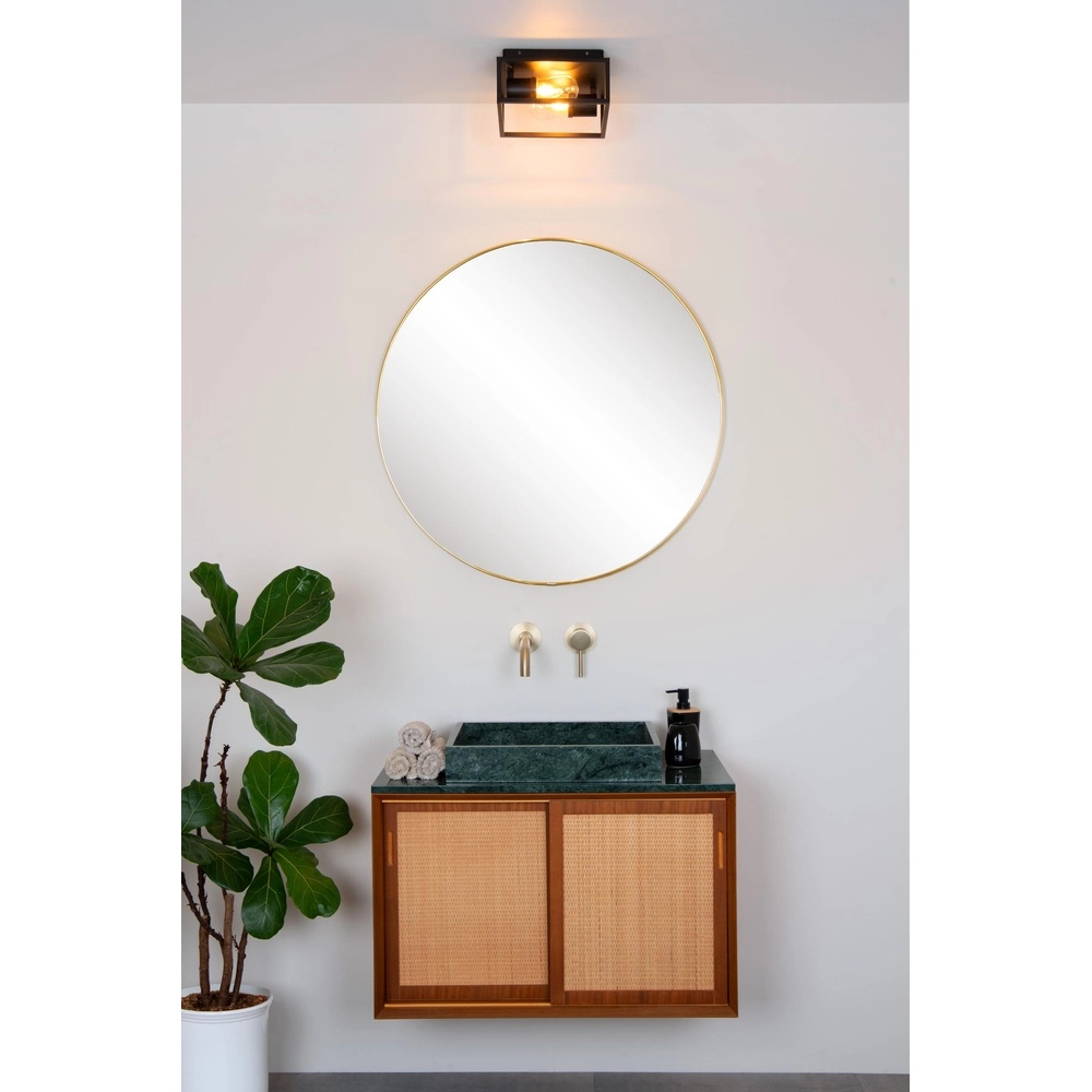 Black wall lamp Carlyn 2-light bathroom IP54 Lucide 5411212271709