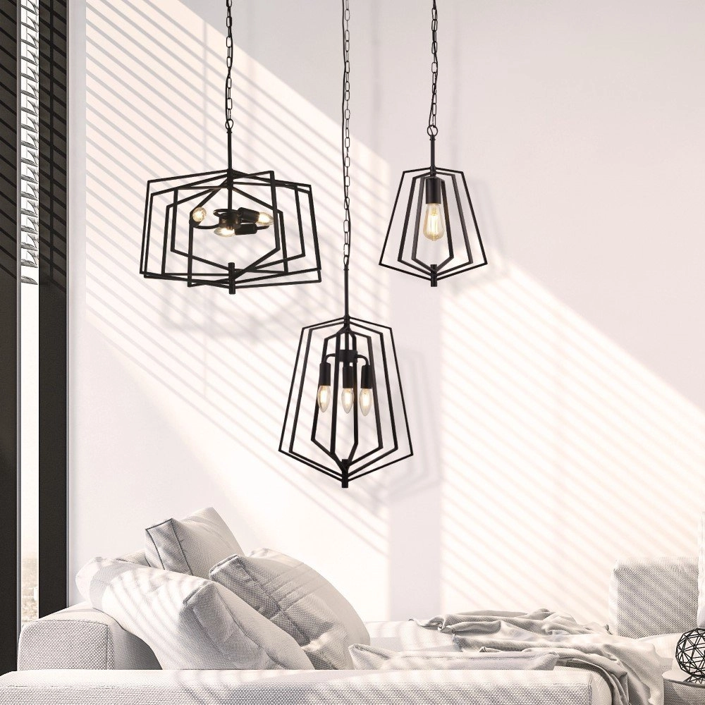 Square pendant lamp Slinky Searchlight 5053423159218