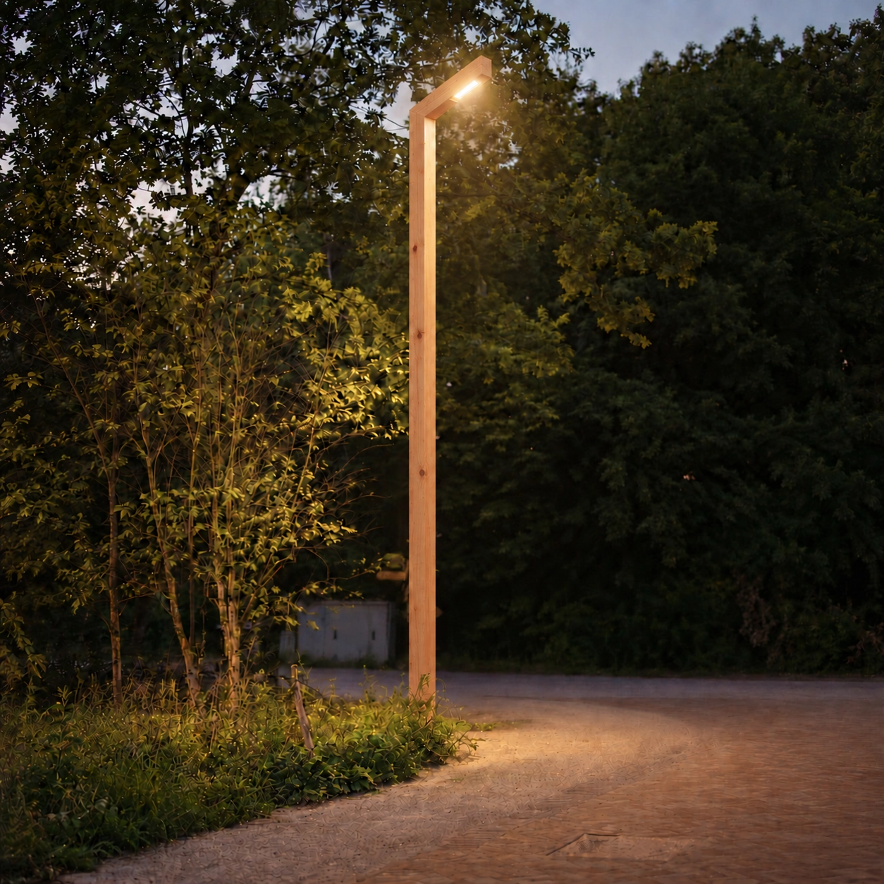 Wooden street lamp Strato Douglas - 4M - PH08 - 3000K