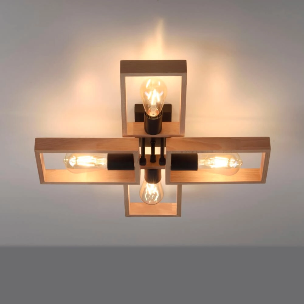 Country ceiling lamp Franky 4-light Just Light 4043689967949