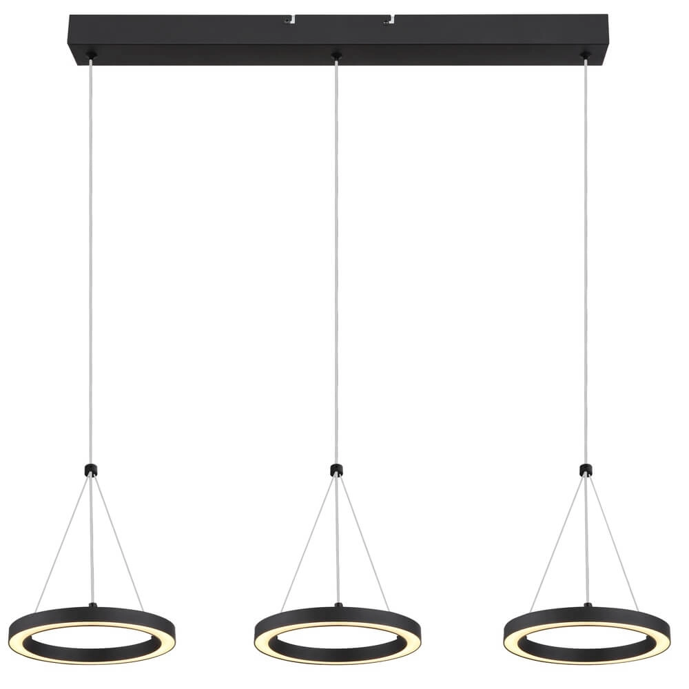 3-light pendant lamp Grenvix Design black Globo 9007371450770