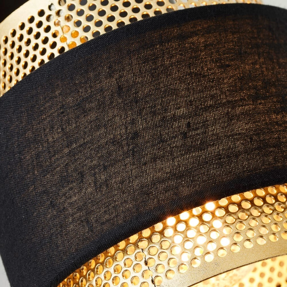 Black with gold wall lamp Grove 1-light Brilliant 4004353424106