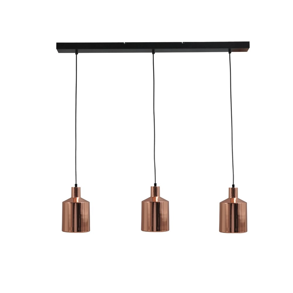 Dining room lamp Boris Concepto 3x14 black with copper brown
