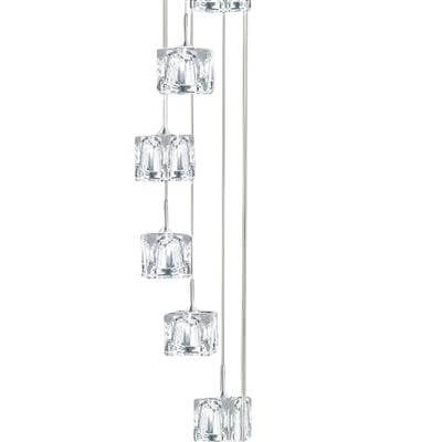 Vide hanging lamp Ice Cube 8x5w - 3000K - 20cm metal gray Searchlight 5053423102061