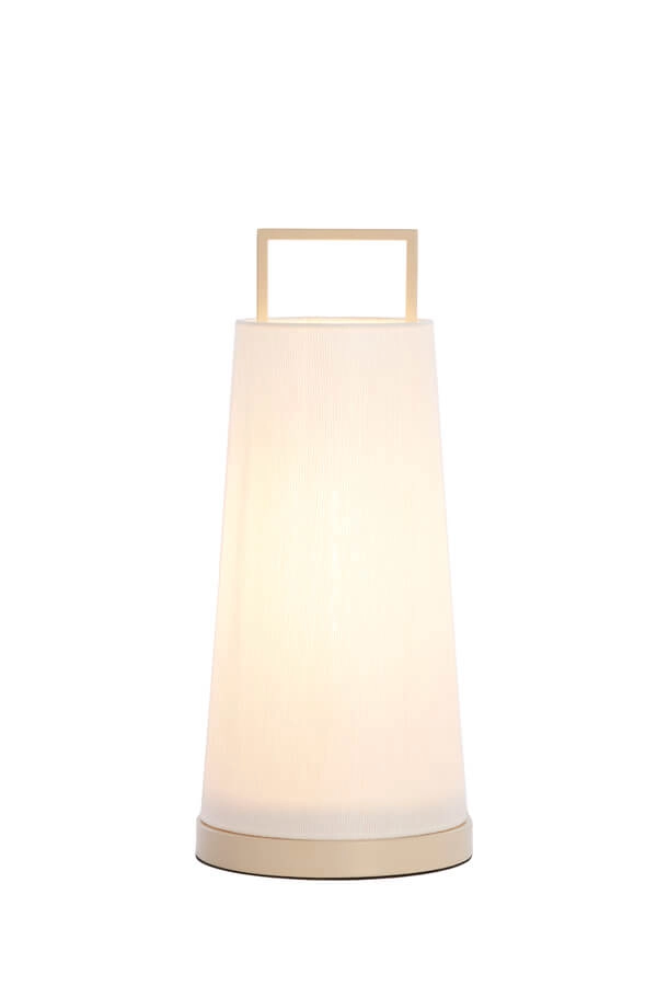 Japandi table lamp Fyon Ø 20cm cream with white