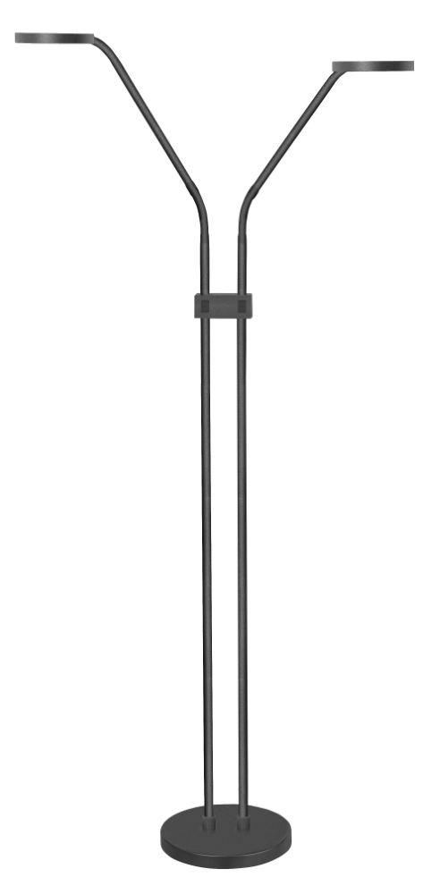 2-light LED reading lamp Malaga Black