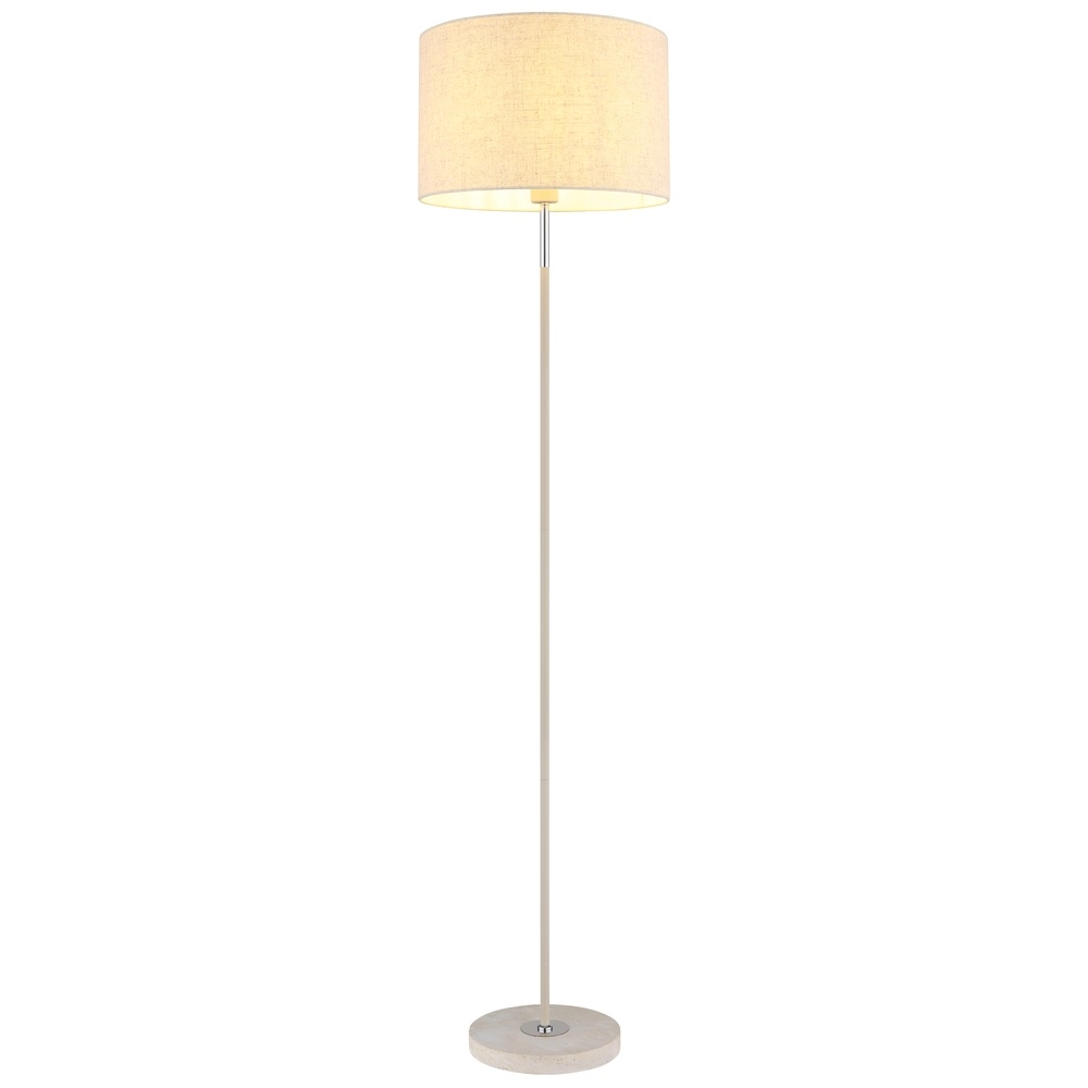 Floor lamp Deleon sand brown Ø 40cm