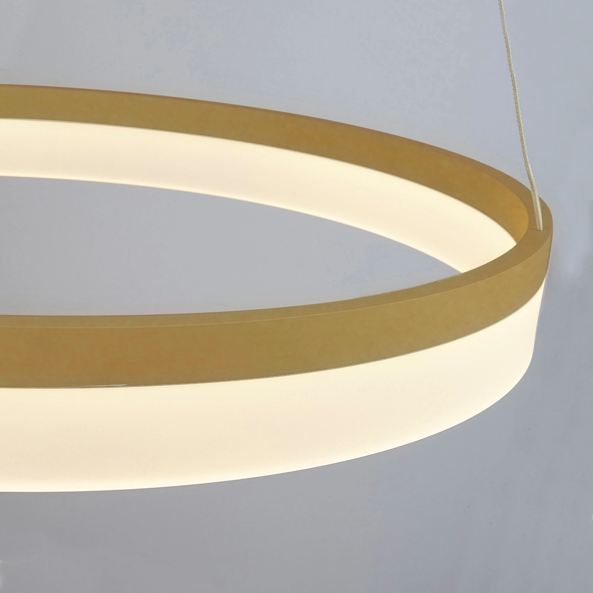 Sleek pendant lamp Ara Ø 60cm gold Lyora 5053423316086