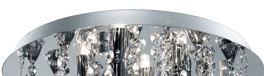 Ceiling chandelier Hanna 35cm chrome with crystal Searchlight 5013874388988