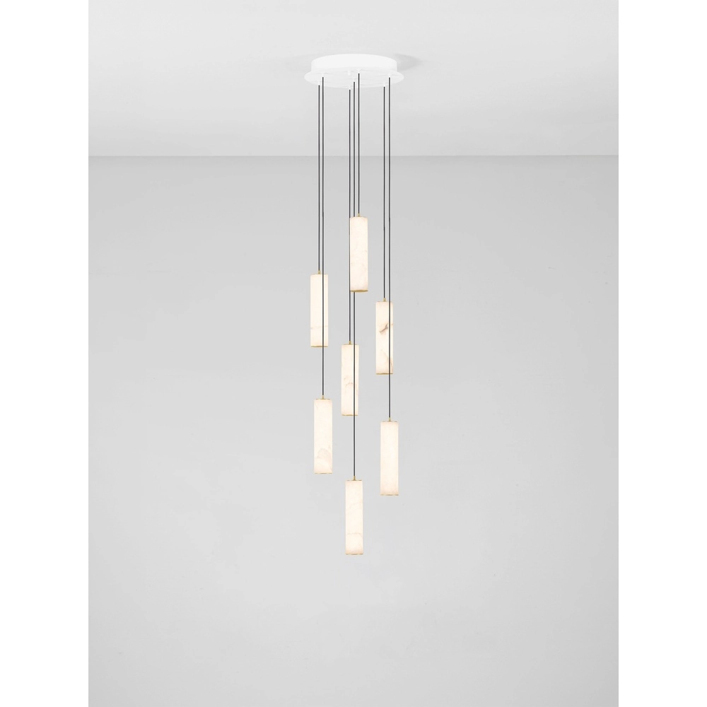 Pendant lamp Diletto Gold with white 7-lights Lyora 5212063503236