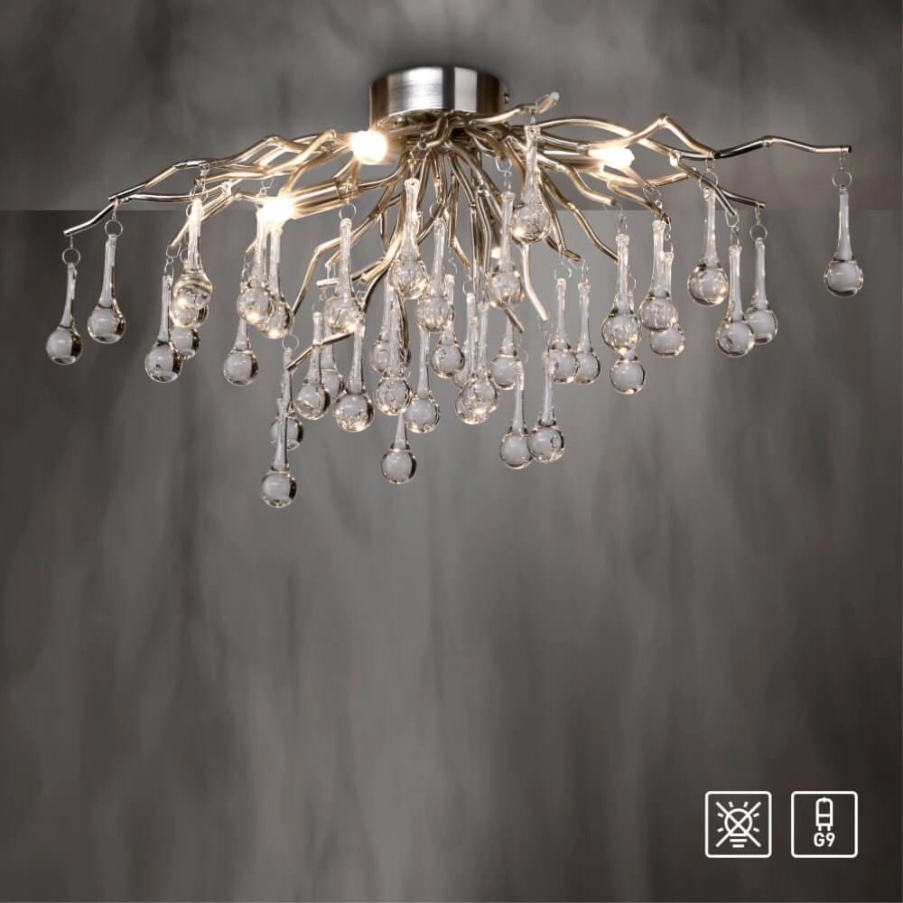 Chandelier Icicle metal 60cm Paul Neuhaus 4012248352076