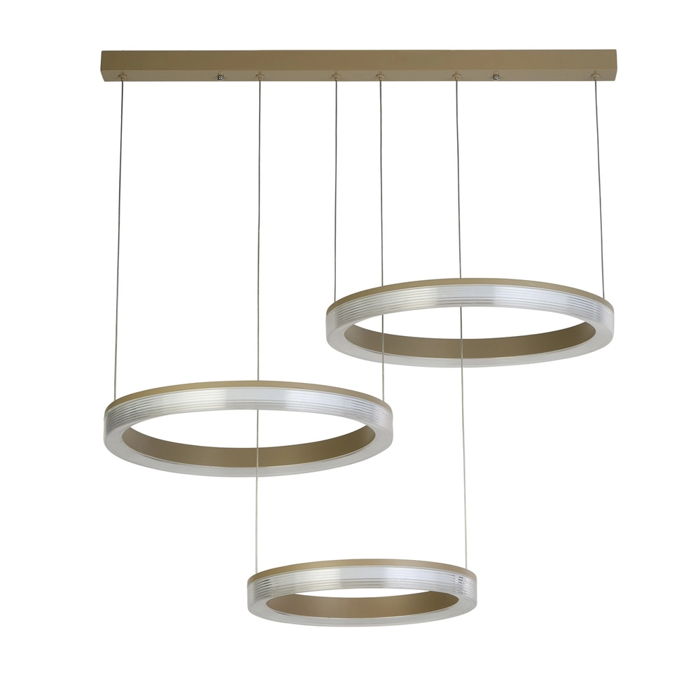 Design pendant lamp Lumen Rings sand brown