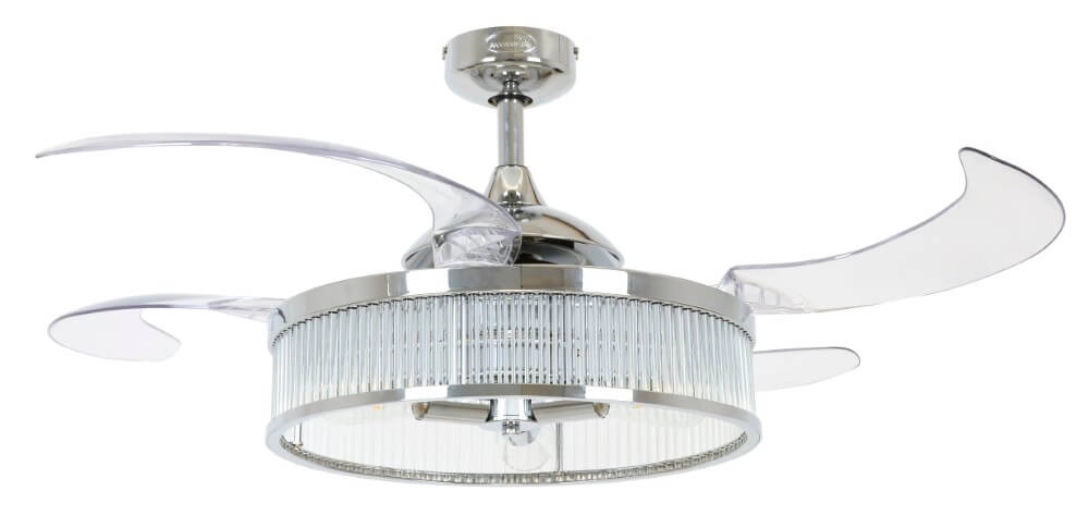 Chrome ceiling fan Fanway Corbelle Ø 122cm