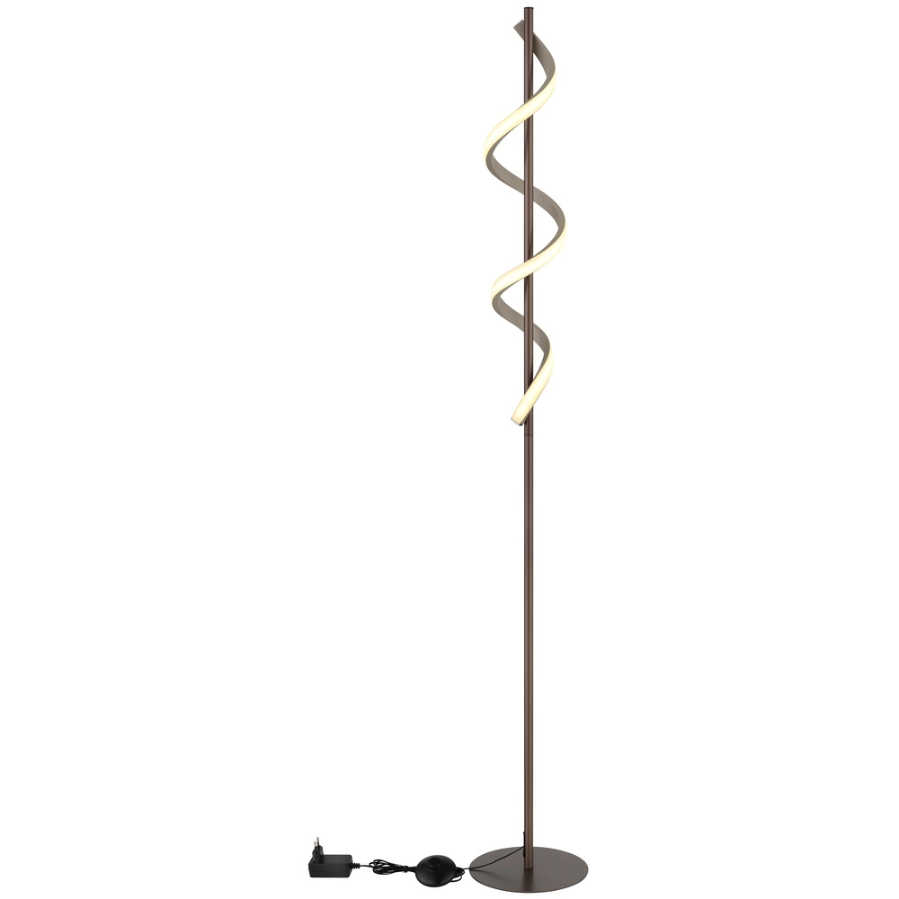 Floor lamp Spiro bronze with sand brown Globo 9007371590315