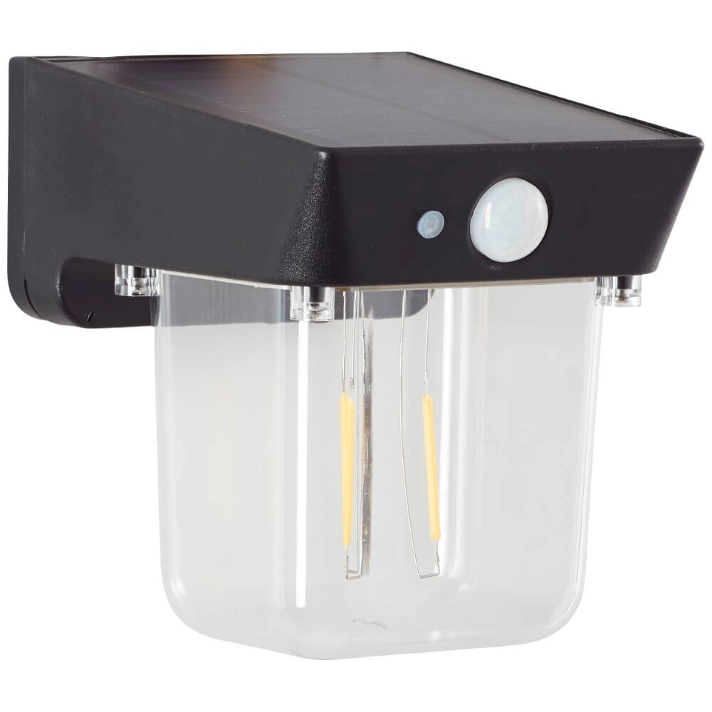 Black wall lamp Parson transparent glass Brilliant 4004353437854