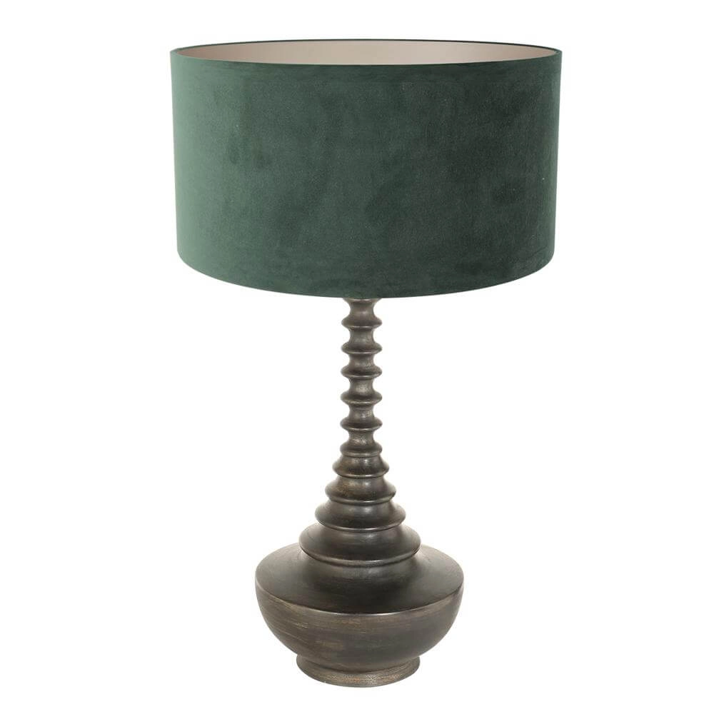 Unique table lamp Bois with green hood