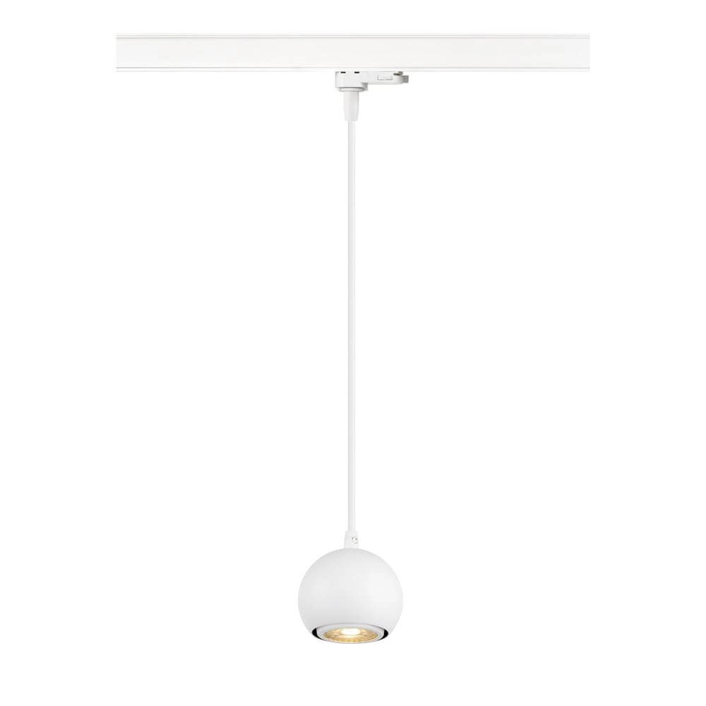 Pendant light for rail Light Eye 90 white 3-phase Ø 9cm