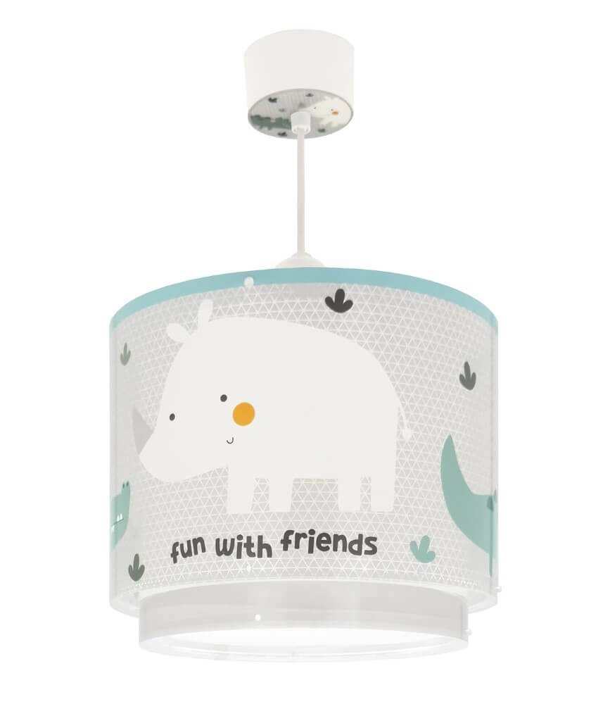 Children's room pendant lamp Rhino & Croco Ø 26cm Dalber 8420406002729