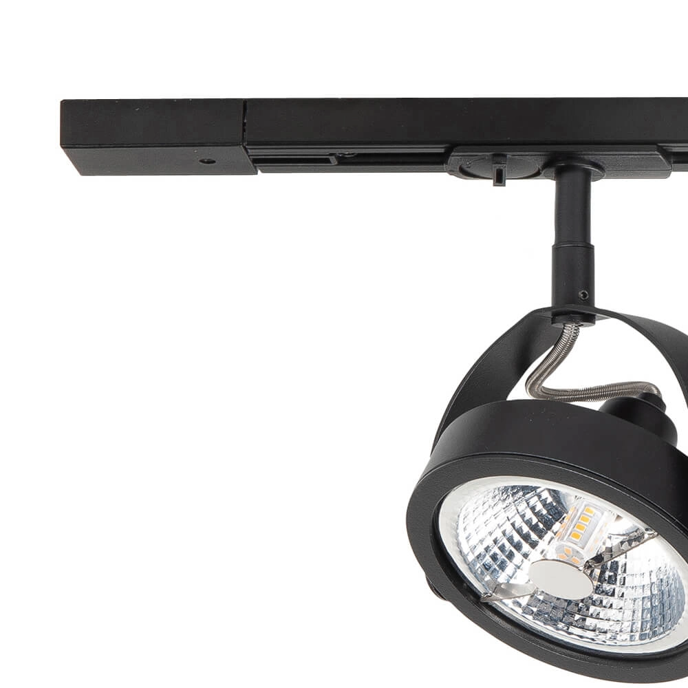 1-phase rail set 100cm Malta black with 3 spots Highlight 8718379042812