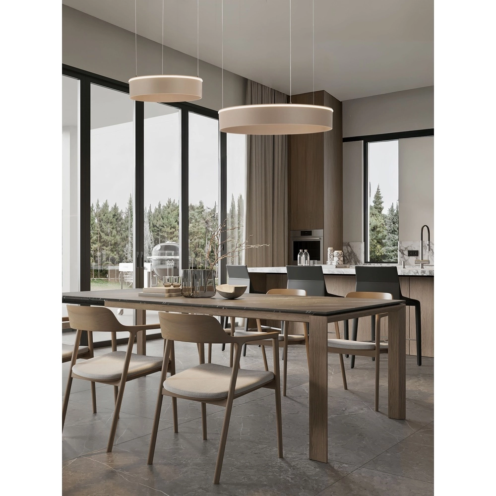 Modern pendant lamp Olivia Double sand brown