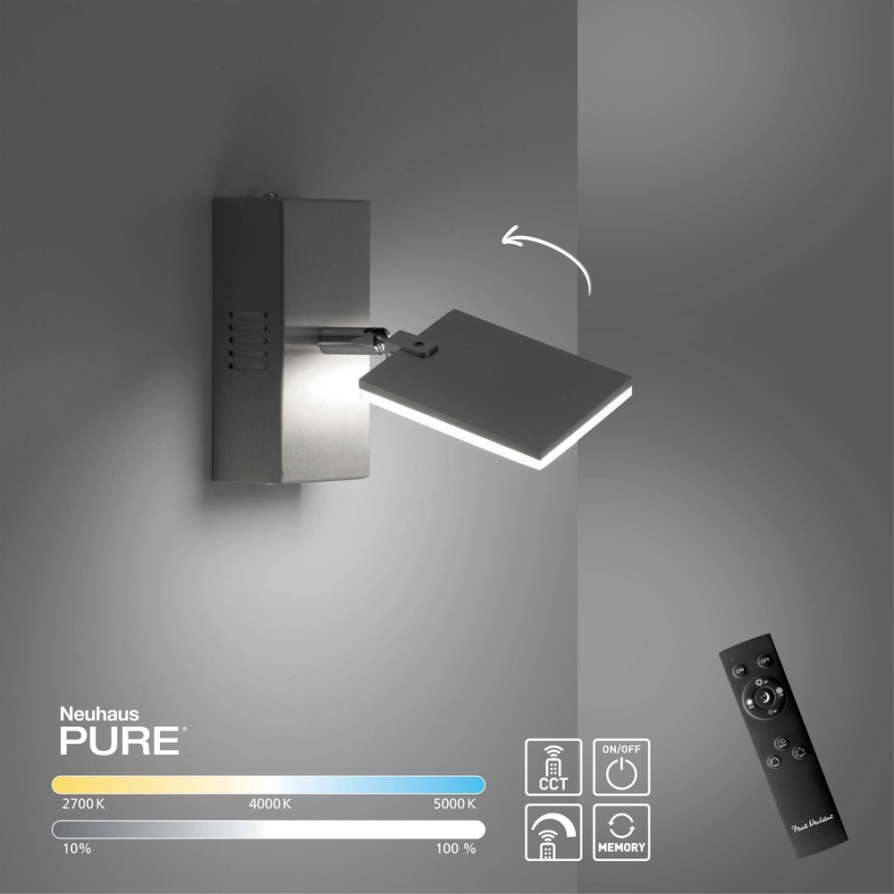 Led wall lamp Pure Mira Switch - Diamond Paul Neuhaus 4012248358856