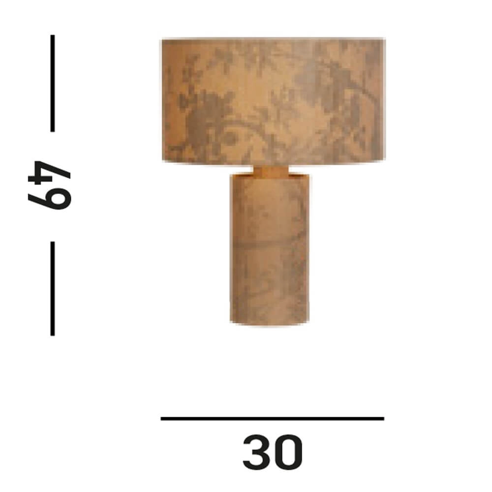 Country table lamp Isla brown Searchlight 5053423274126