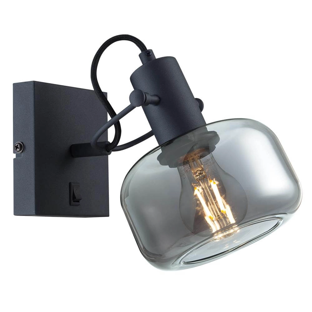 Wall lamp Glaslic smoke glass Steinhauer 8712746174038