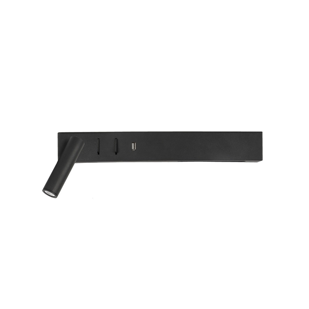 Bedside lamp Vida Left Black with USB Lyora 5212017427847