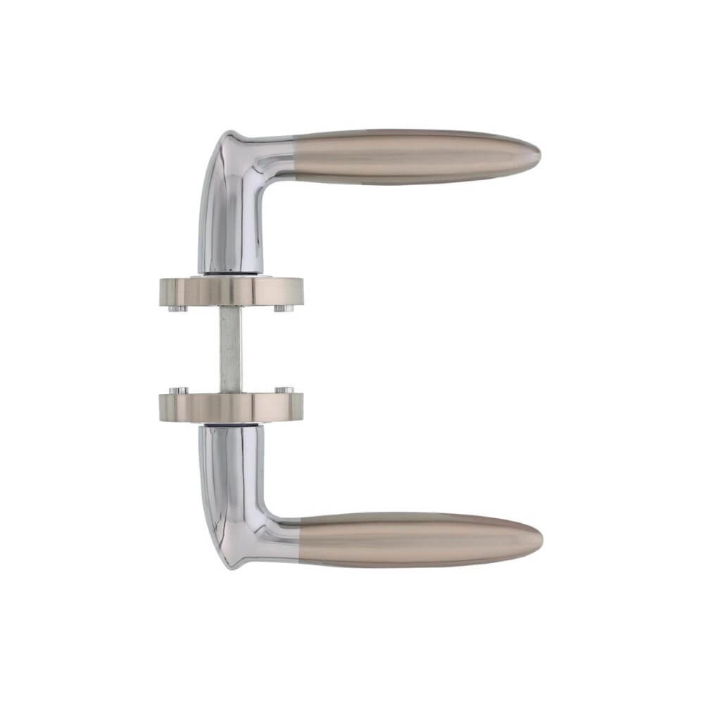 Rural door handle Elen chrome on rosette Intersteel 8714186149140