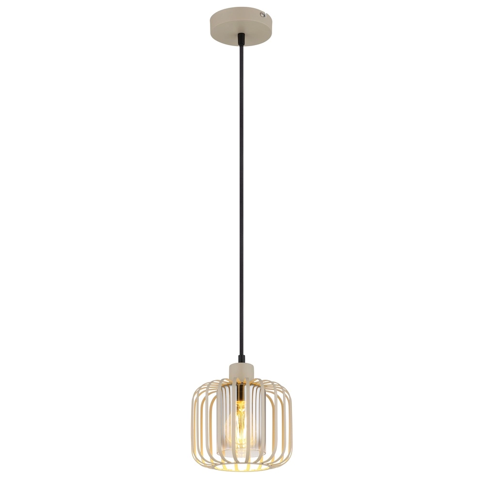 1-light pendant lamp Alfred sand brown Ø 18cm