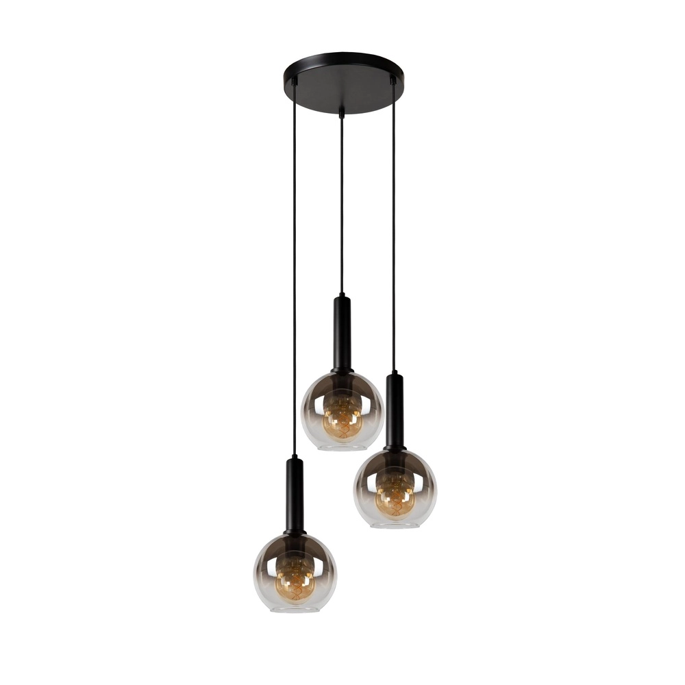 Pendant lamp Marius 3-light black
