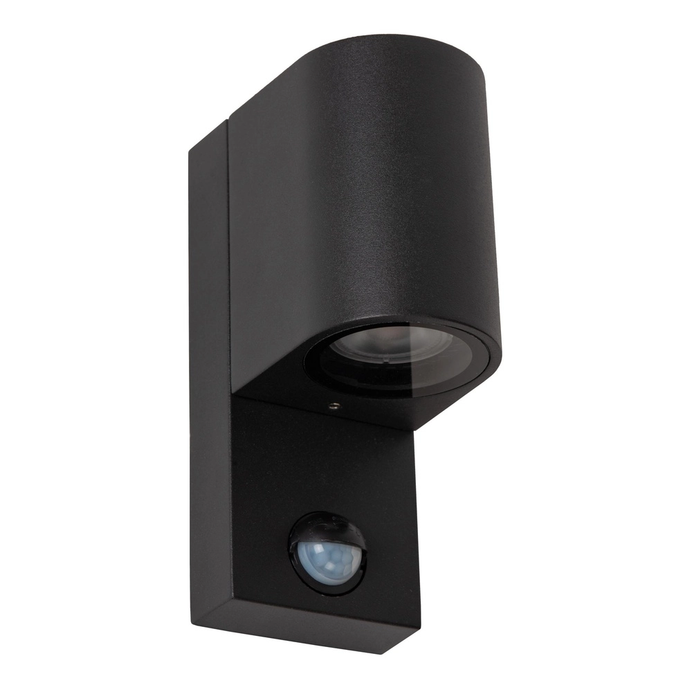 Wall spotlight Zaro Single black with sensor