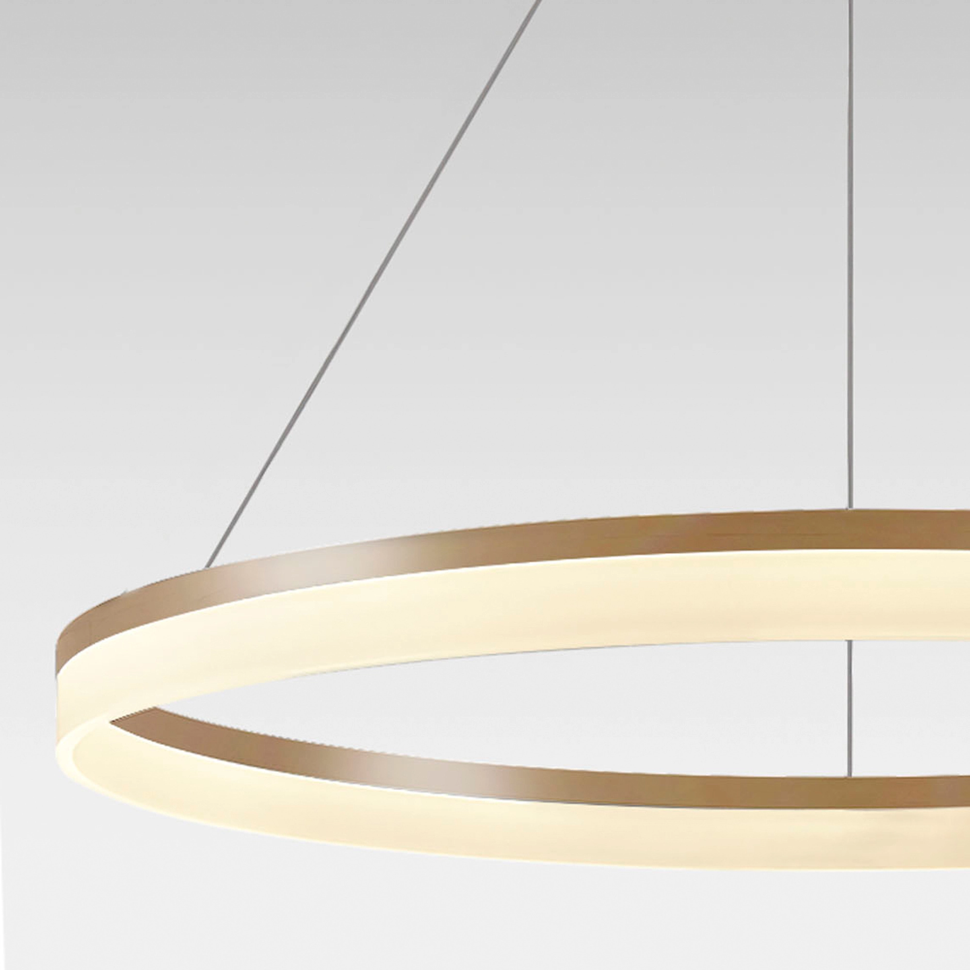 Sleek pendant lamp Ara Ø 100cm gold Lyora 5053423316048