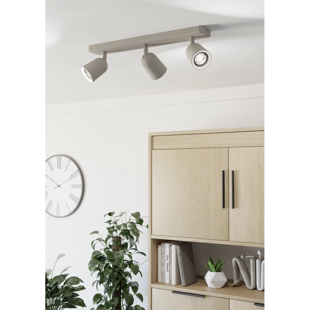 Sand brown ceiling lamp Camaldoli 3x GU10 - orientable Eglo 9008606363179