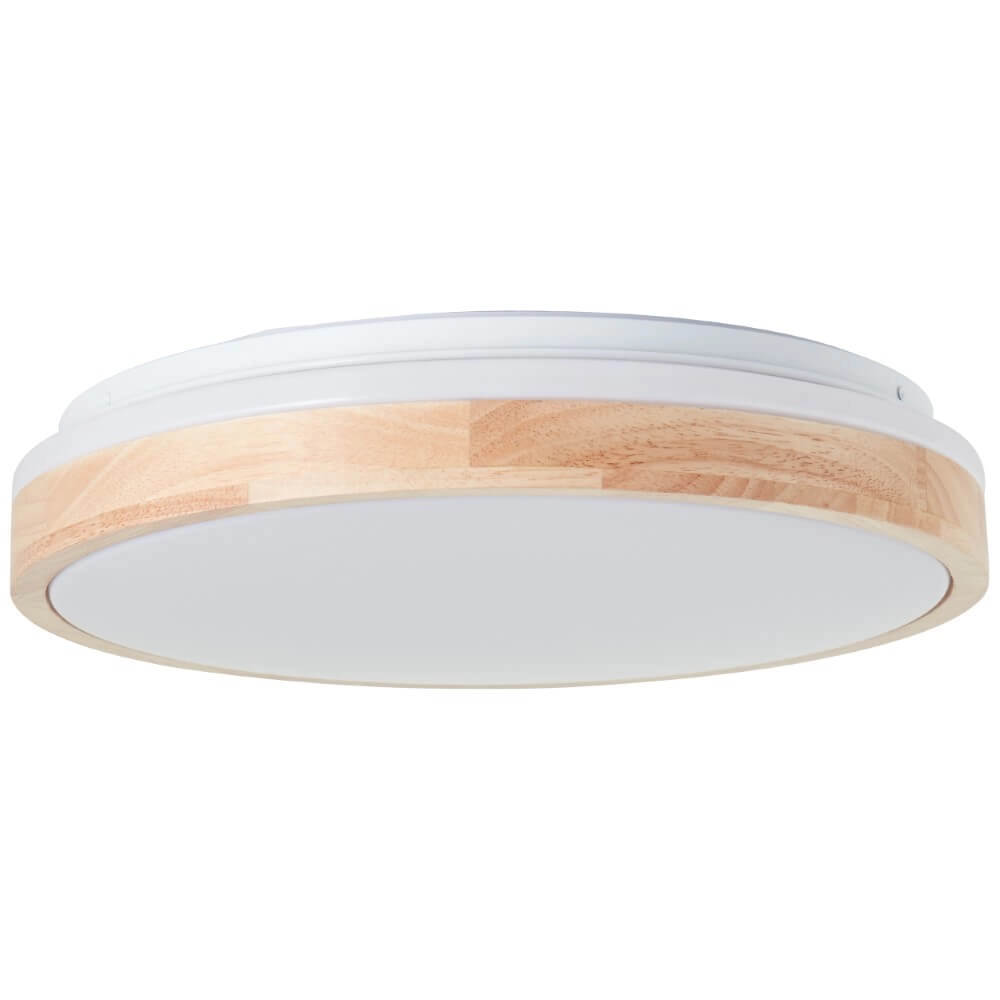 Ceiling lamp Brodsky Ø 39cm white with wood