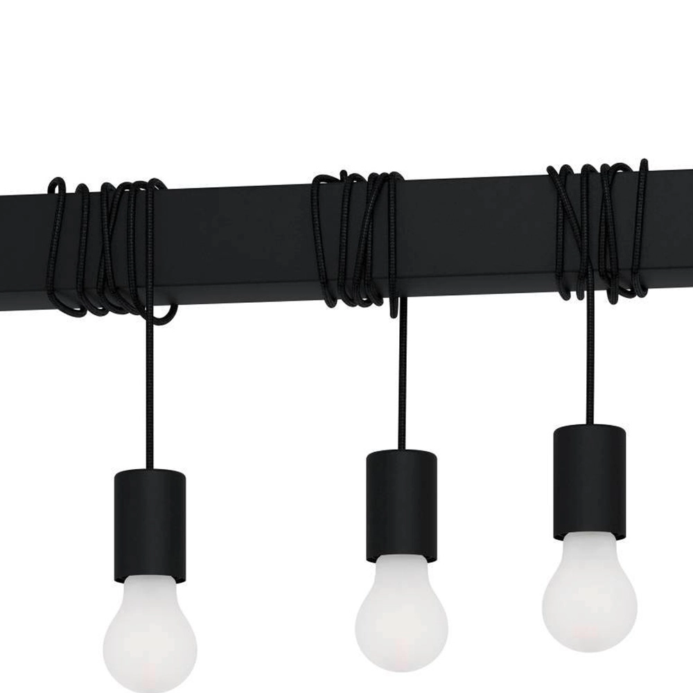 5-light pendant lamp Townshend-B black - dining table Eglo 9002759399375