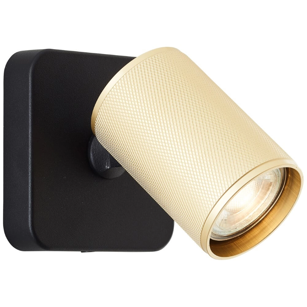 Surface-mounted spot Marty black with gold Brilliant 4004353424373