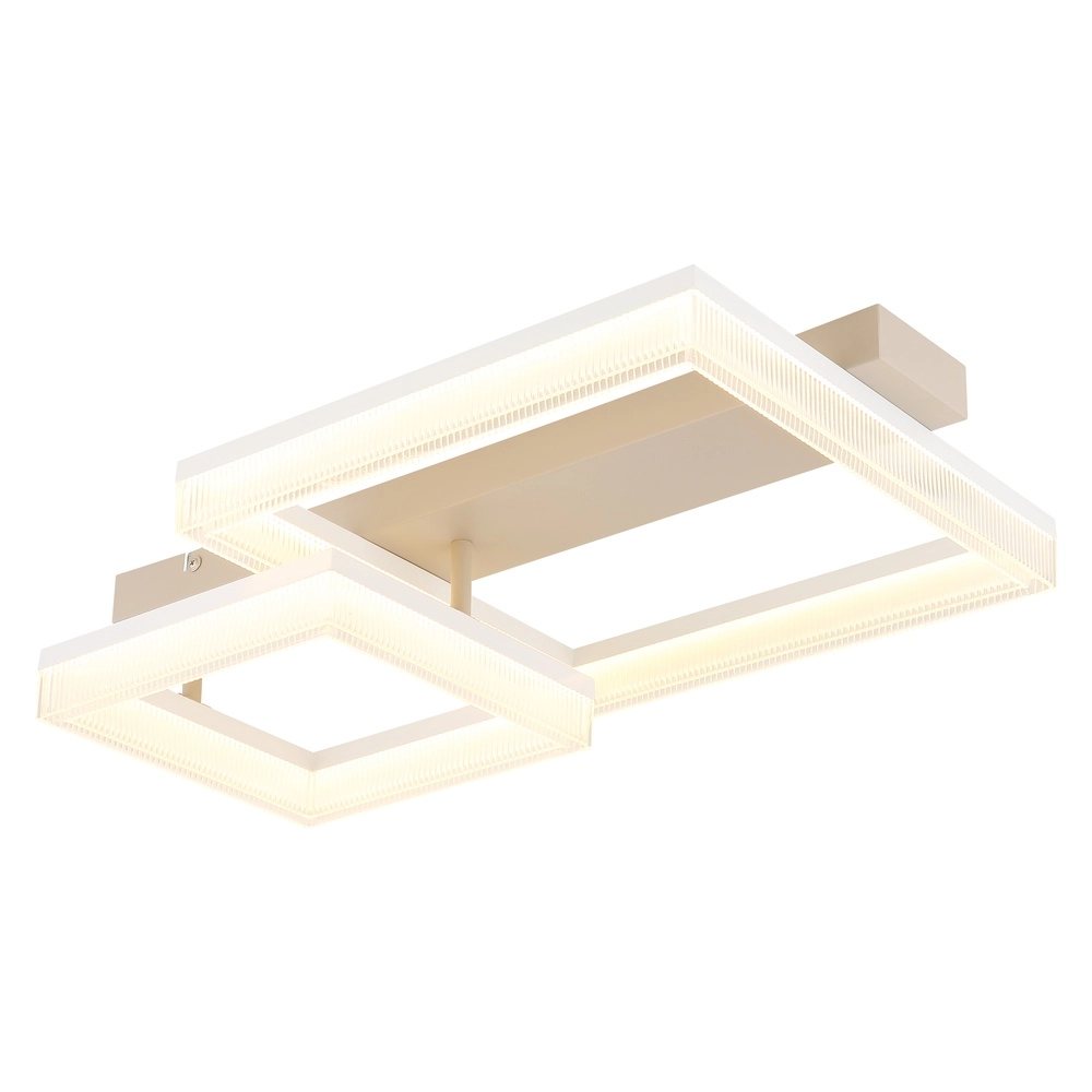 Modern ceiling lamp Zara sand brown square 53cm